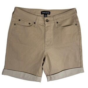 DKNY Jeans Womens Size 4 Khaki Cuffed Shorts Casual Denim 29W